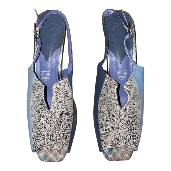 Altura Siete Iris Slingback Heels Handmade in Mexio US sz 8
